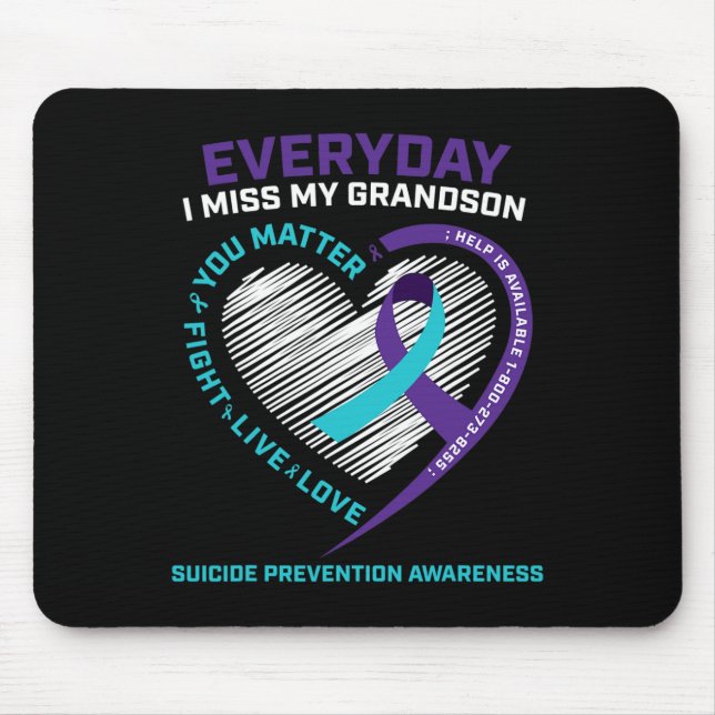 Women Men You Matter Prevention Grandson Suicide A Mouse Pad (Front)
