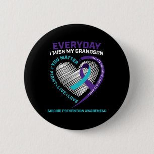 Women Men You Problem Prevention Grandson Suicide 6 Cm Round Badge