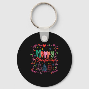 Women Merry Christmas Preppy Coquette Bow Xmas Tre Key Ring