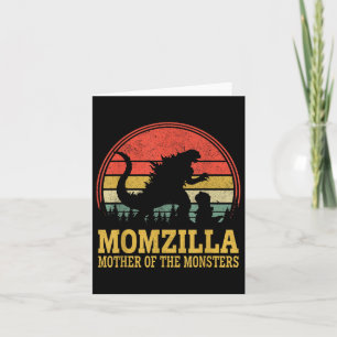 Women Momzilla Mother Of Monsters Vintage Mothers  Card