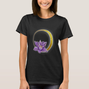 Women Moon Lotus Flower Mandala Yoga T-Shirt