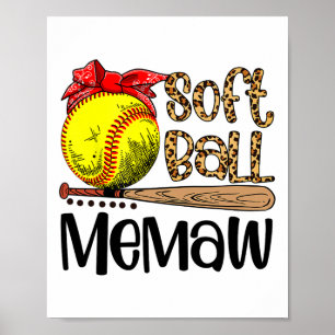 Women Mothers Day Softll Memaw Leopard Poster