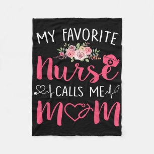 Women My Favourite Rn Nurse Calls Me Mum Mothers D Fleece Blanket