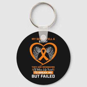 Women My Scars Tell A Story Orange Leukaemia Aware Key Ring
