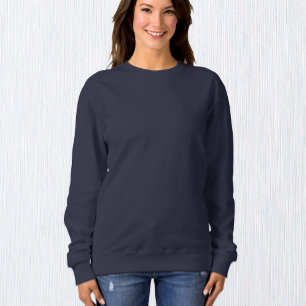 Women Navy Blue Sweatshirt / Customize
