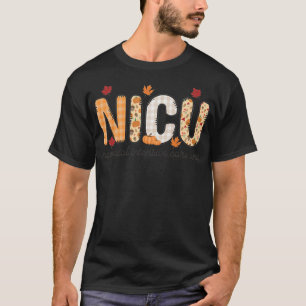 Women NICU Nurse Autumn Neonatal Care T-Shirt