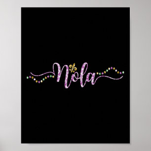 Women Nola Mardi Gras Carnival Mardi Poster