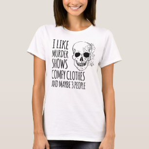 women novelty shirt, murder shows friends horror t T-Shirt