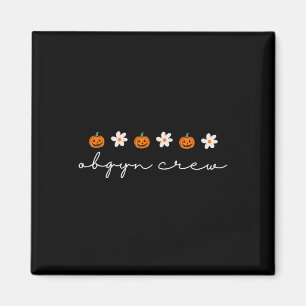 Women Obgyn Nurse Pumpkins Ghosts Halloween Obgyn Magnet