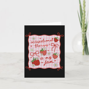 Women Occupational Therapy Cute Strawberry Ot Back Card