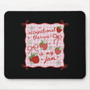 Women Occupational Therapy Cute Strawberry Ot Back Mouse Pad