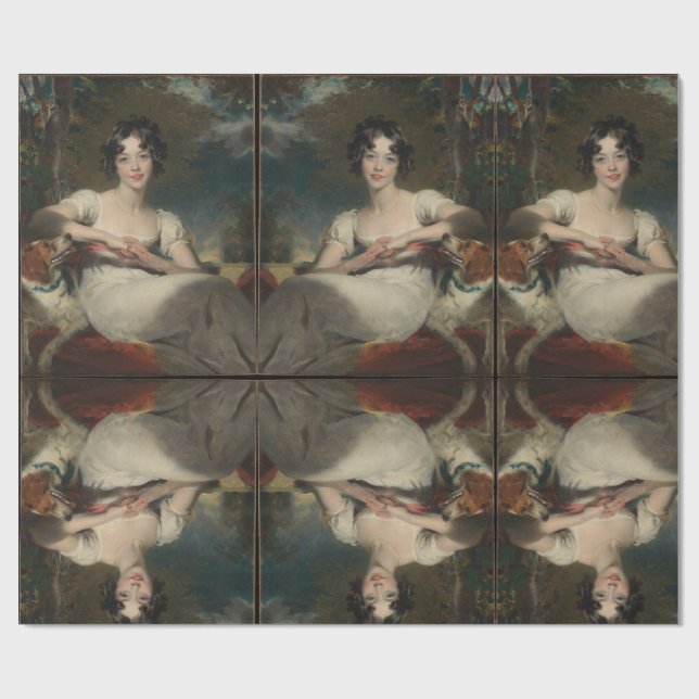 Women of 19th Century Painting  Wrapping Paper (Flat)