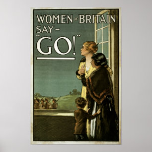 Women of Britain Say GO! (canvas) Poster