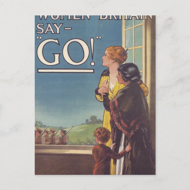 Women of Britain say_Propaganda Poster Postcard (Front)
