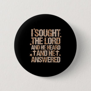 Women Of Faith I Sought The Lord And He Heard Chri 6 Cm Round Badge