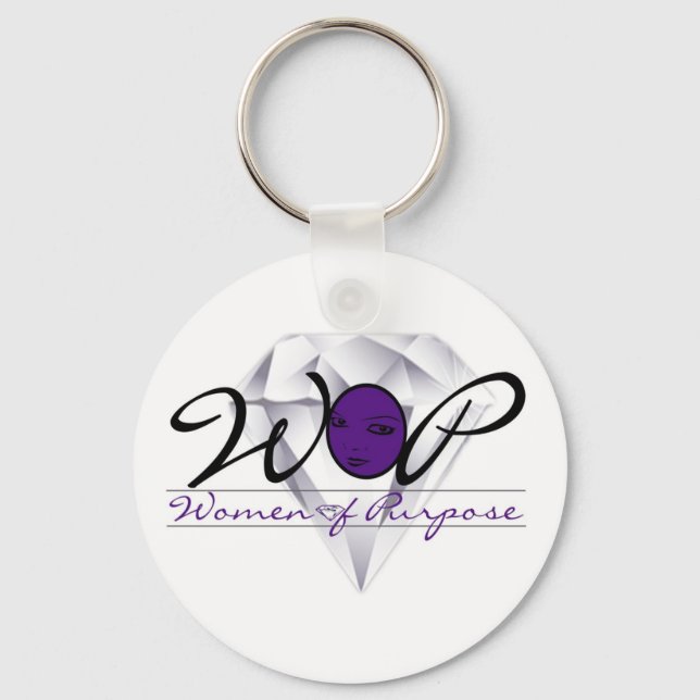 Women of Purpose Round Keychain (Front)