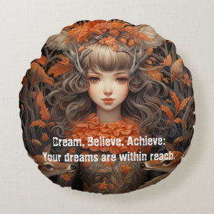 Women of the woods: Dream Achieve Round Cushion