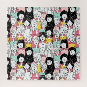 Women of the World Cartoon Difficult People  Jigsaw Puzzle