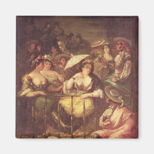 Women on a Balcony, 1859 Magnet