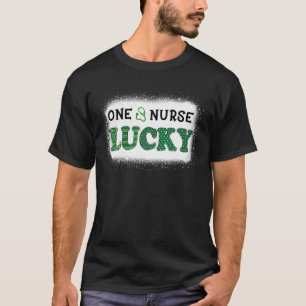 Women One Lucky Nurse Stethoscope Bleached Patrick T-Shirt