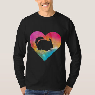 Women Or Girls Chinchilla Tie Dye Watercolor T-Shirt