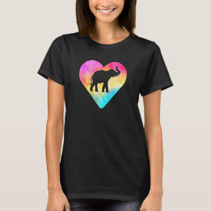 Women Or Girls Elephant Tie Dye Watercolor T-Shirt