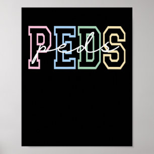 Women Peds Clic Nurse Paediatrics Professionals Nu Poster