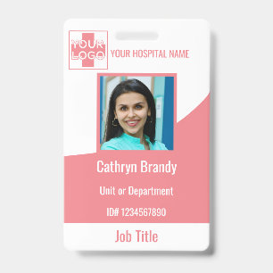 Women Personalised Hospital or Clinic Employee ID Badge