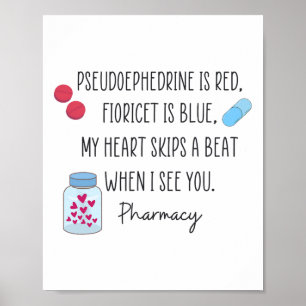 Women Pharmacist Valentines Pharmacy Technician Gr Poster