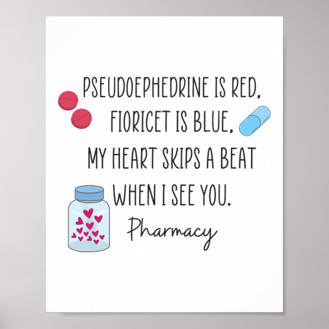 Women Pharmacist Valentines Pharmacy Technician Gr Poster (Front)