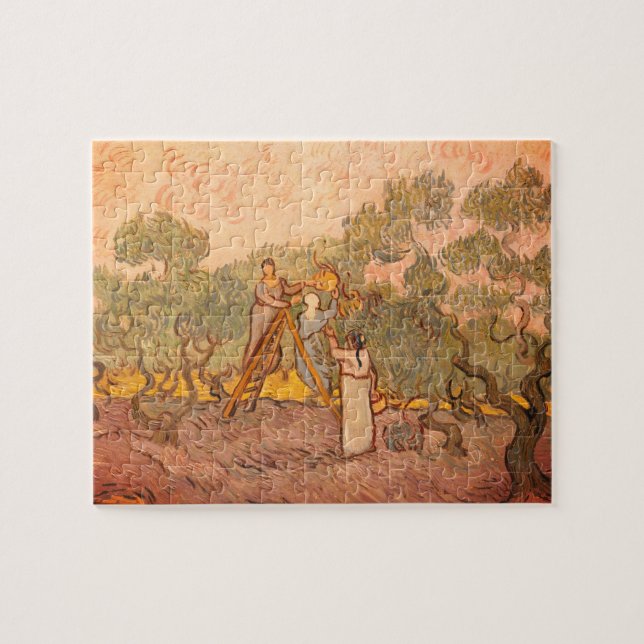 Women Picking Olives by van Gogh:  Jigsaw Puzzle (Horizontal)
