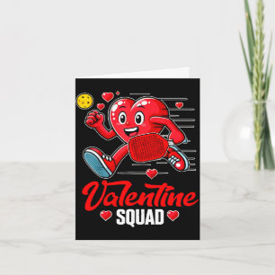 Women pickleball valentines squad heart pickleball card