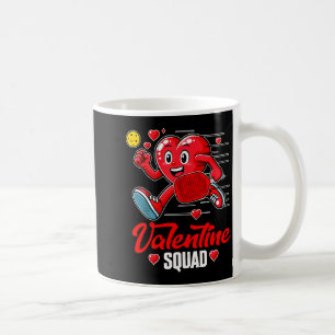 Women pickleball valentines squad heart pickleball coffee mug
