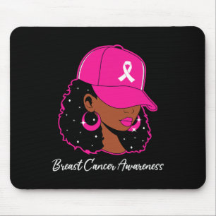 Women Pink Breast Cancer Awareness Warrior Women G Mouse Pad