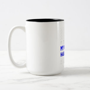 Women Police Officer Grandparents My Grandson Gift Two-Tone Coffee Mug