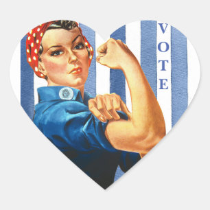 Women Power Heart Sticker