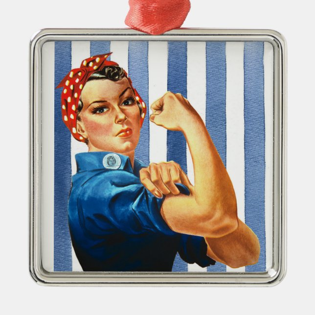 Women Power Metal Ornament (Front)