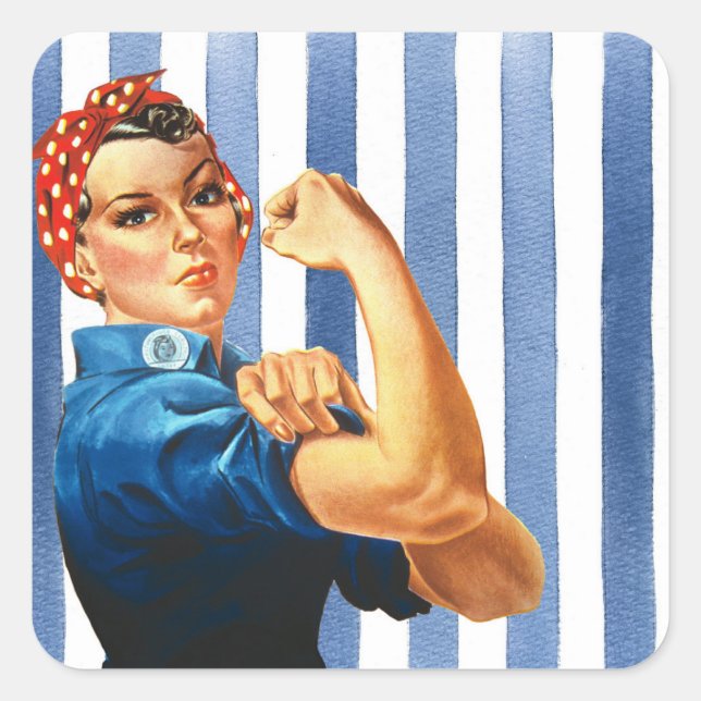 Women Power Square Sticker (Front)