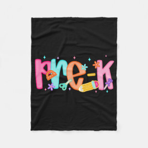 Women Pre-k Teacher First Day Of School Back To Sc Fleece Blanket