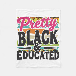 Women Pretty Black And Educated Black African Amer Fleece Blanket