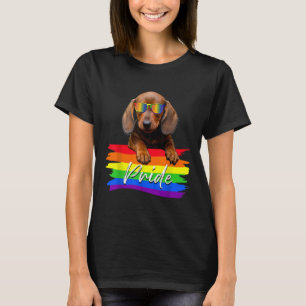 Women Pride Dachshund Dog Lgbt Gay Les Supporter F T-Shirt