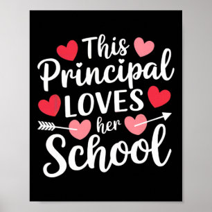 Women Principal Valentine’s Day School Principal L Poster