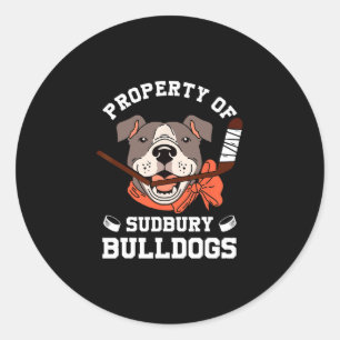Women Property Of Sudbury Bulldog Fun  Classic Round Sticker