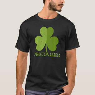 Women Proud Irish St Patrick's Day Shamrocks Green T-Shirt