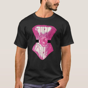 Women Purple Rose Corset Look T-Shirt