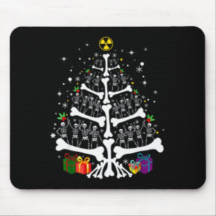 Women Radiology Skeleton Christmas Tree Xray Tech Mouse Pad