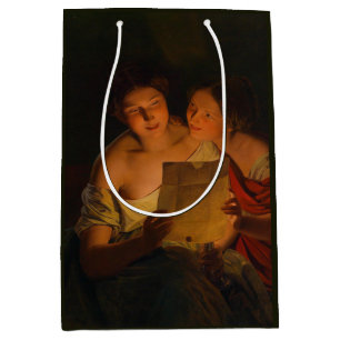 Women Reading a Love Letter (by Waldmüller) Medium Gift Bag