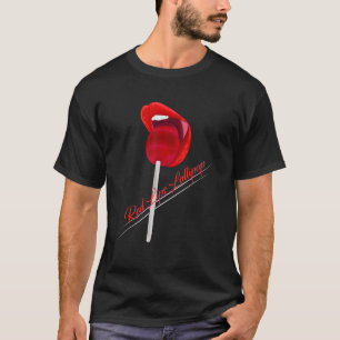 Women Red Lips Lollipop Lolipop Red Lips Lolipop T-Shirt