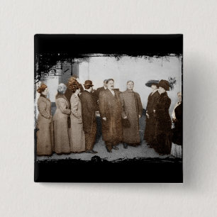 Women Registering to Vote 15 Cm Square Badge