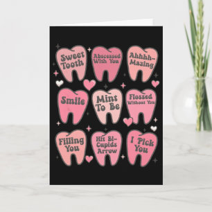 Women Retro Dental Tooth Valentine Candy Dental Hy Card